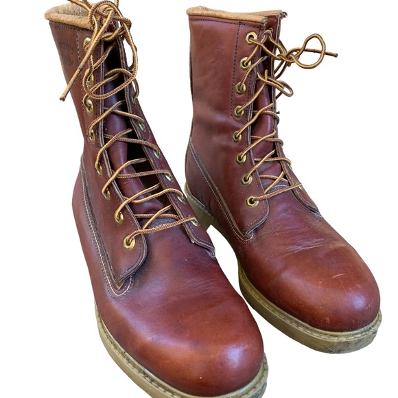 Vintage Wolverine lace up leather boots 7.5 - Picture 3 of 12